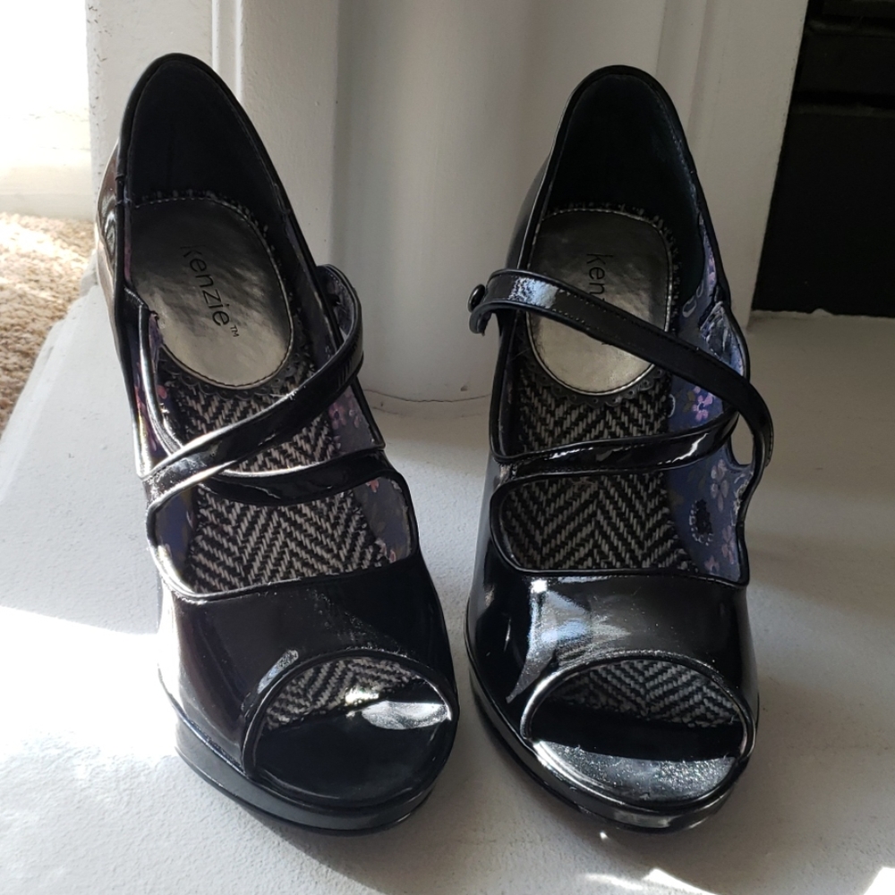 Kenzie Black Patent Leather (Crazycat)High heels